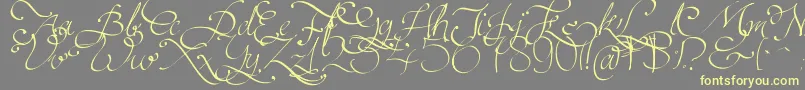 Persifal Font – Yellow Fonts on Gray Background