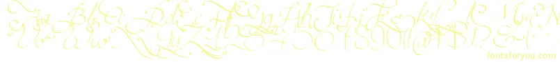 Persifal Font – Yellow Fonts on White Background