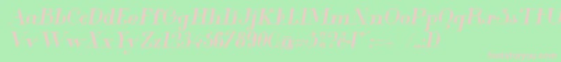 GlamorMediumItalic Font – Pink Fonts on Green Background