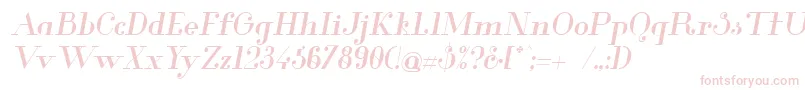 フォントGlamorMediumItalic – ピンクのフォント