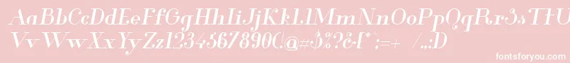 フォントGlamorMediumItalic – ピンクの背景に白い文字