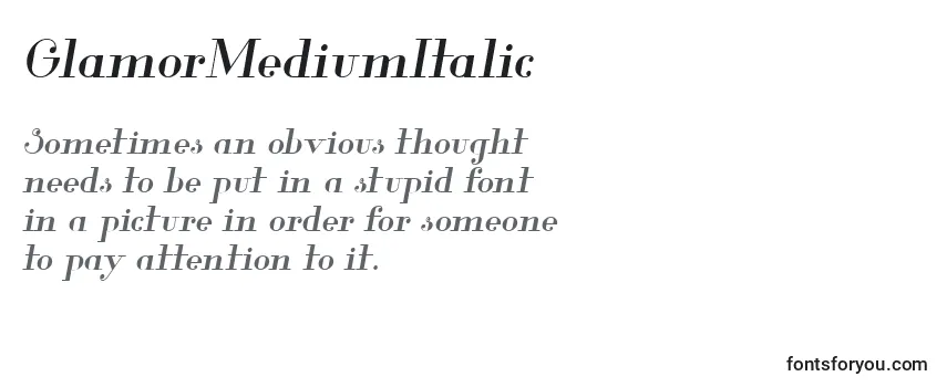 GlamorMediumItalic (48382)-fontti
