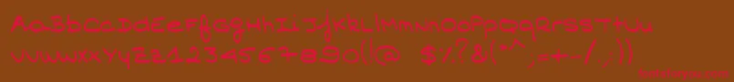 Angelib Font – Red Fonts on Brown Background