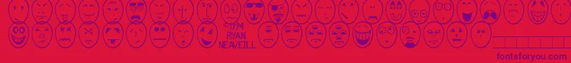 More about FunnyFace Font FunnyFace Font – Purple Fonts on Red Background