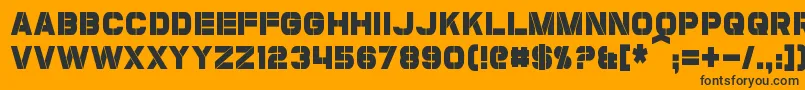 CoulsonCondensed-Schriftart – Schwarze Schriften auf orangefarbenem Hintergrund