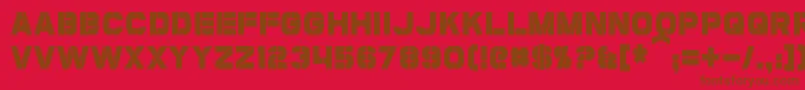 Czcionka CoulsonCondensed – brązowe czcionki na czerwonym tle