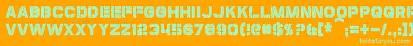 CoulsonCondensed Font – Green Fonts on Orange Background