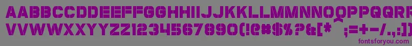 Czcionka CoulsonCondensed – fioletowe czcionki na szarym tle