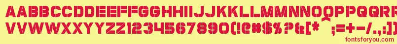 CoulsonCondensed Font – Red Fonts on Yellow Background