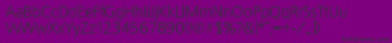 フォントQuebecserialLightRegular – 紫の背景に黒い文字