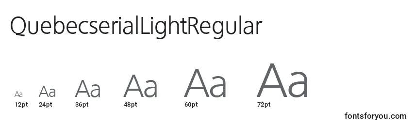 Размеры шрифта QuebecserialLightRegular
