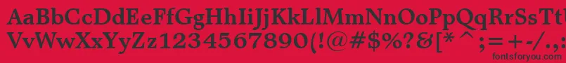 MattAntiqueBoldBt Font – Black Fonts on Red Background