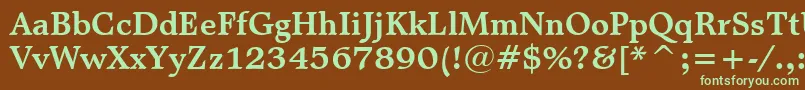 MattAntiqueBoldBt Font – Green Fonts on Brown Background