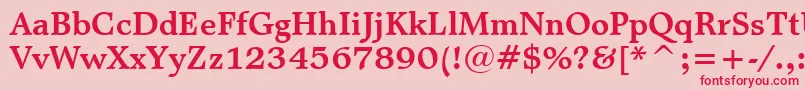 MattAntiqueBoldBt Font – Red Fonts on Pink Background