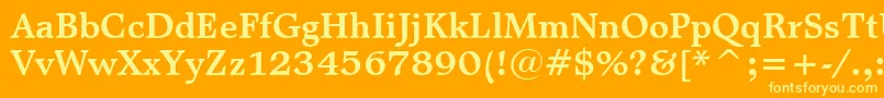 MattAntiqueBoldBt Font – Yellow Fonts on Orange Background