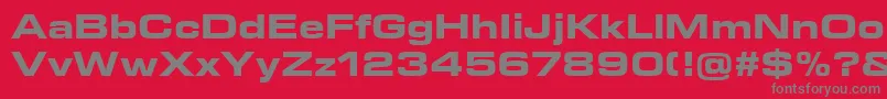 EurostileNextLtComBoldExtended Font – Gray Fonts on Red Background