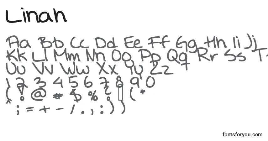 Fuente Linah - alfabeto, números, caracteres especiales