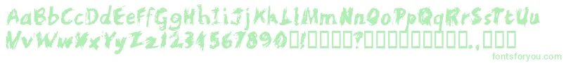 ScratchyLarge Font – Green Fonts on White Background