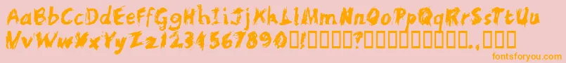 ScratchyLarge Font – Orange Fonts on Pink Background