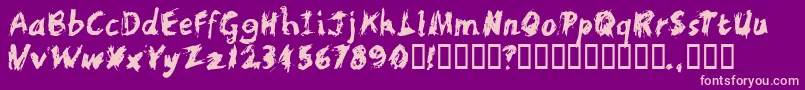 ScratchyLarge Font – Pink Fonts on Purple Background