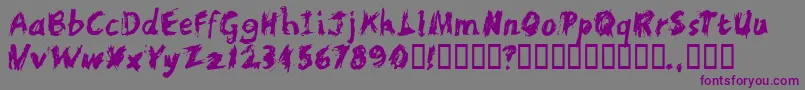 ScratchyLarge Font – Purple Fonts on Gray Background