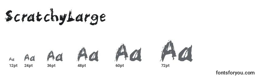 ScratchyLarge Font Sizes