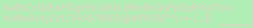 SignikaLight Font – Pink Fonts on Green Background