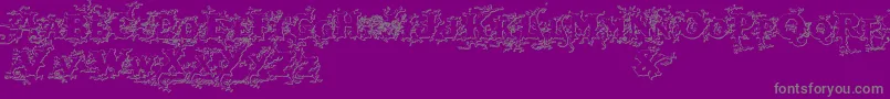 Darkwoodbeveled Font – Gray Fonts on Purple Background