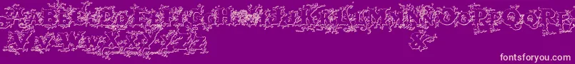 Darkwoodbeveled Font – Pink Fonts on Purple Background