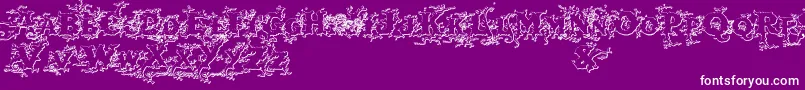 Darkwoodbeveled Font – White Fonts on Purple Background
