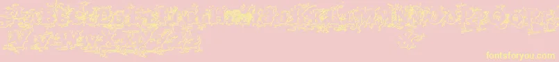 Darkwoodbeveled Font – Yellow Fonts on Pink Background