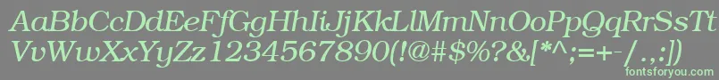 Más sobre la fuente BookplateItalic fuente BookplateItalic – Fuentes Verdes Sobre Fondo Gris