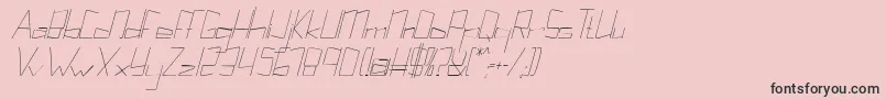Kuppelultracondenseitalickuppel Font – Black Fonts on Pink Background