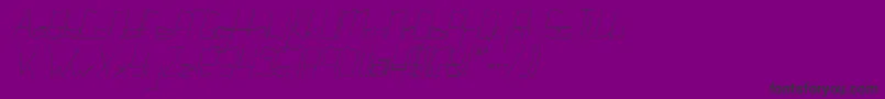Kuppelultracondenseitalickuppel Font – Black Fonts on Purple Background