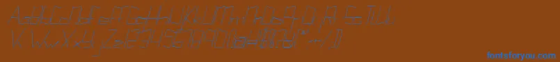 Kuppelultracondenseitalickuppel Font – Blue Fonts on Brown Background
