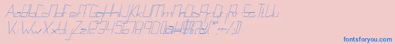 Kuppelultracondenseitalickuppel Font – Blue Fonts on Pink Background