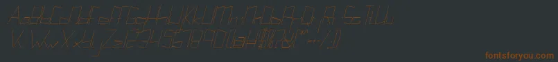 Kuppelultracondenseitalickuppel-fontti – ruskeat fontit mustalla taustalla