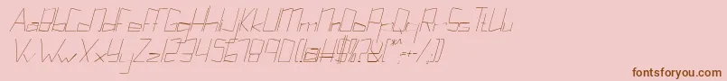 fuente Kuppelultracondenseitalickuppel – Fuentes Marrones Sobre Fondo Rosa