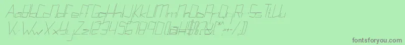 Kuppelultracondenseitalickuppel Font – Gray Fonts on Green Background