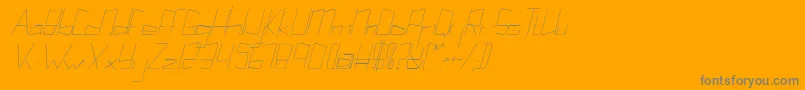 Kuppelultracondenseitalickuppel Font – Gray Fonts on Orange Background