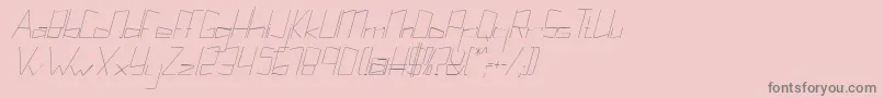 Kuppelultracondenseitalickuppel Font – Gray Fonts on Pink Background
