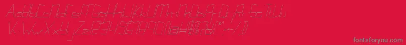 Kuppelultracondenseitalickuppel Font – Gray Fonts on Red Background