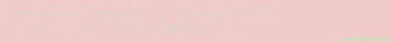 Kuppelultracondenseitalickuppel Font – Green Fonts on Pink Background
