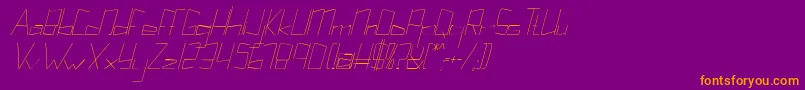 Kuppelultracondenseitalickuppel Font – Orange Fonts on Purple Background