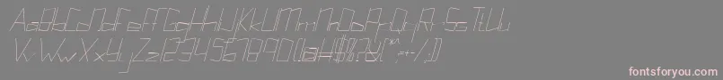 Kuppelultracondenseitalickuppel Font – Pink Fonts on Gray Background