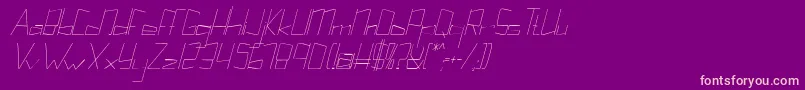 Kuppelultracondenseitalickuppel Font – Pink Fonts on Purple Background