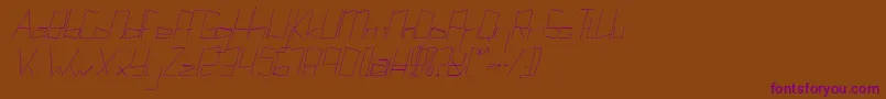 Kuppelultracondenseitalickuppel Font – Purple Fonts on Brown Background