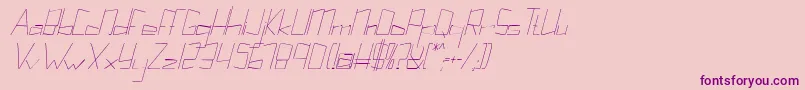 Kuppelultracondenseitalickuppel Font – Purple Fonts on Pink Background