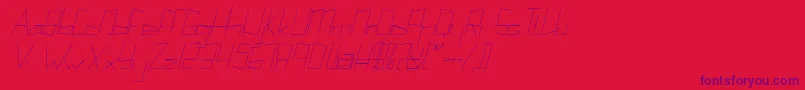 Шрифт Kuppelultracondenseitalickuppel – фиолетовые шрифты на красном фоне