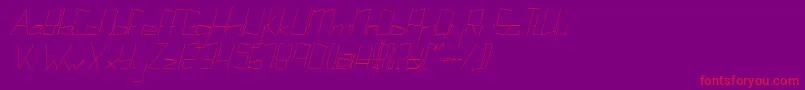 Kuppelultracondenseitalickuppel Font – Red Fonts on Purple Background